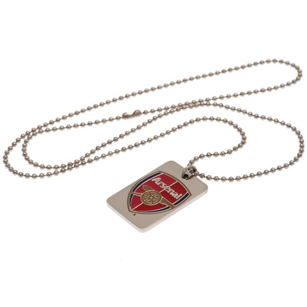 TM-03352-Arsenal-FC-Enamel-Crest-Dog-Tag-Chain-1 Official Arsenal FC Enamel Crest Dog Tag & Chain