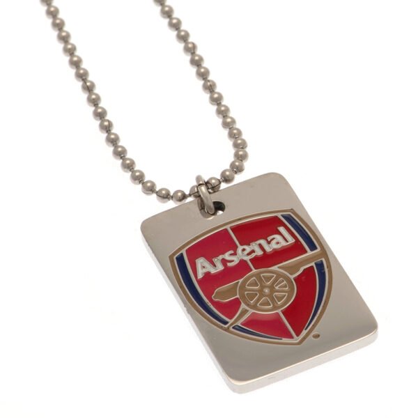 TM-03352-Arsenal-FC-Enamel-Crest-Dog-Tag-Chain Official Arsenal FC Enamel Crest Dog Tag & Chain