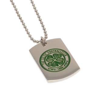 Official Celtic FC Enamel Crest Dog Tag & Chain