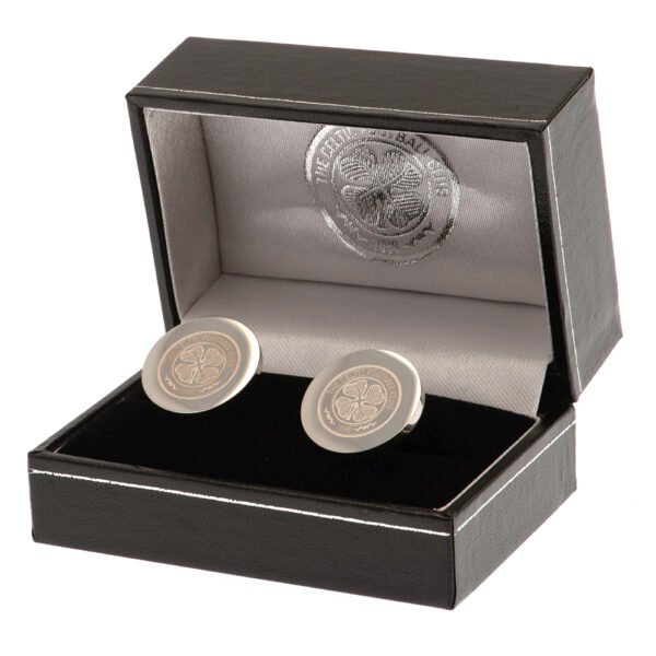 TM-03458-Celtic-FC-Stainless-Steel-Round-Cufflinks-1 Official Celtic FC Stainless Steel Round Cufflinks