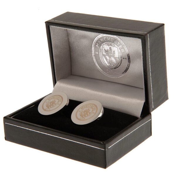 TM-03461-Manchester-City-FC-Stainless-Steel-Round-Cufflinks-1 Official Manchester City FC Stainless Steel Round Cufflinks