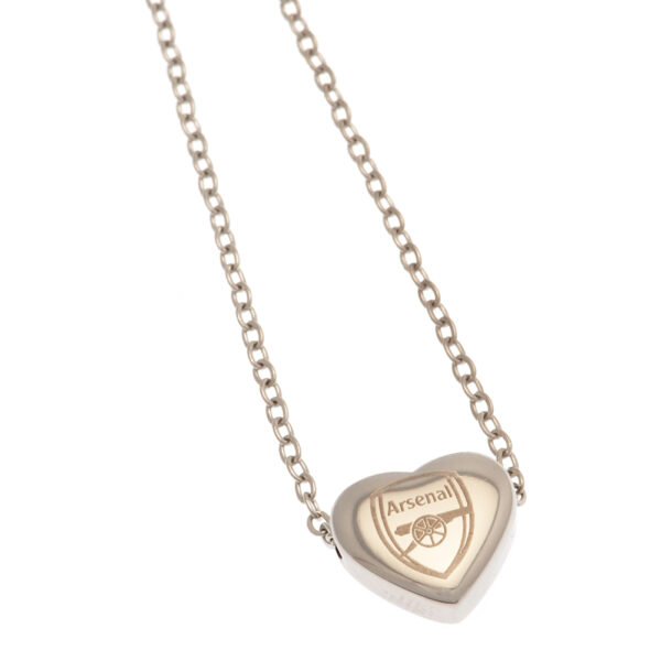 TM-03465-Arsenal-FC-Stainless-Steel-Heart-Necklace Official Arsenal FC Stainless Steel Heart Necklace
