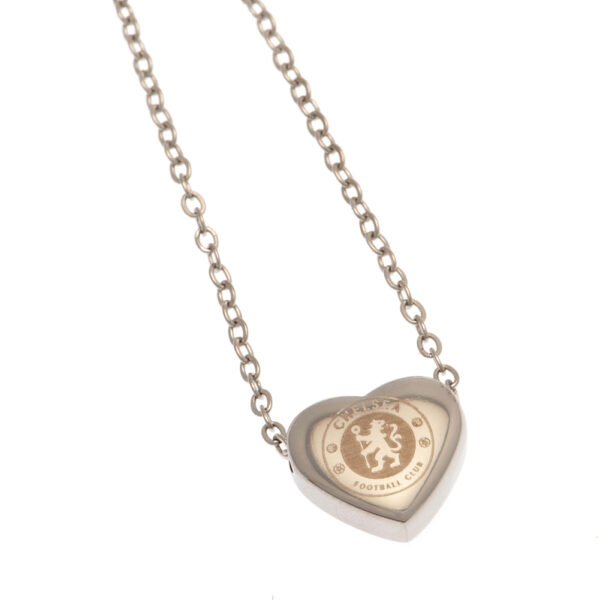 TM-03466-Chelsea-FC-Stainless-Steel-Heart-Necklace Official Chelsea FC Stainless Steel Heart Necklace