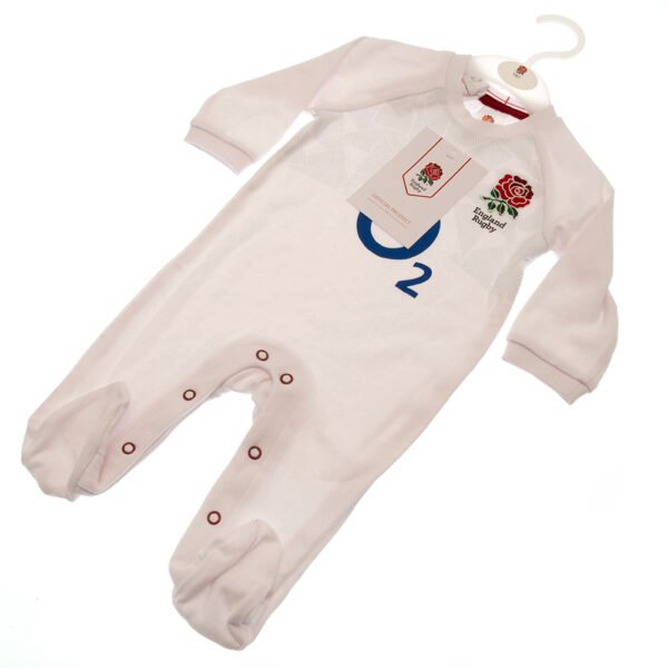 TM-03589-England-RFU-Sleepsuit-PC-2-1 Official England Rugby 0-3 Months Sleepsuit PC