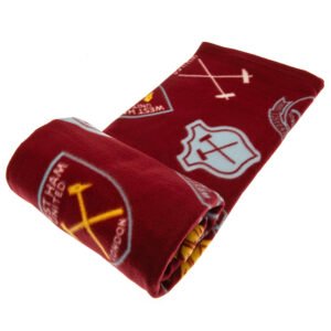 TM-03671-West-Ham-United-FC-Fleece-Blanket-HC Official West Ham United FC Historic Crests Fleece Blanket