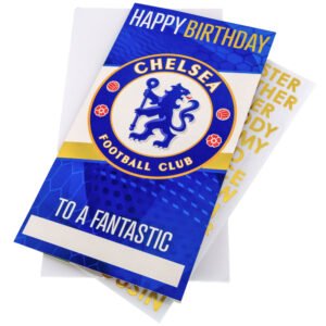 TM-03885-Chelsea-FC-Birthday-Card-Personalised Official Chelsea FC Personalised Birthday Card
