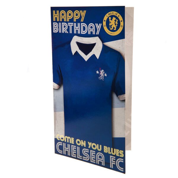 TM-03887-Chelsea-FC-Birthday-Card-Retro-1 Official Chelsea FC Retro Shirt Birthday Card