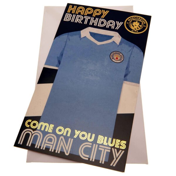 TM-03892-Manchester-City-FC-Birthday-Card-Retro Official Manchester City FC Retro Shirt Birthday Card