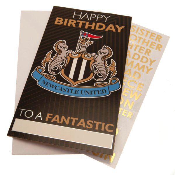 TM-03897-Newcastle-United-FC-Birthday-Card-Personalised Official Newcastle United FC Personalised Birthday Card