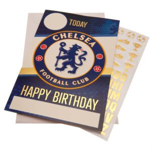 TM-03908-Chelsea-FC-Birthday-Card-With-Stickers Official Chelsea FC Birthday Card With Stickers