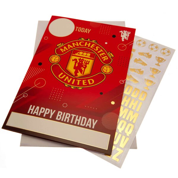 TM-03912-Manchester-United-FC-Birthday-Card-With-Stickers Official Manchester United FC Birthday Card With Stickers