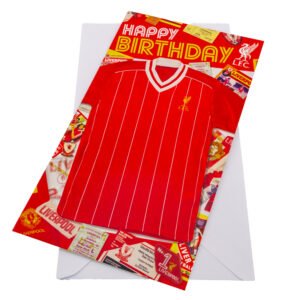 Official Liverpool FC Retro Shirt Birthday Card