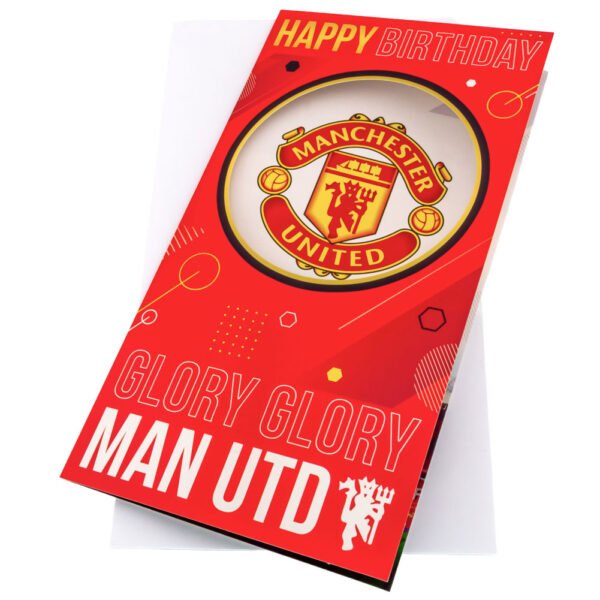 TM-03935-Manchester-United-FC-Birthday-Card Official Manchester United FC Glory Glory Birthday Card