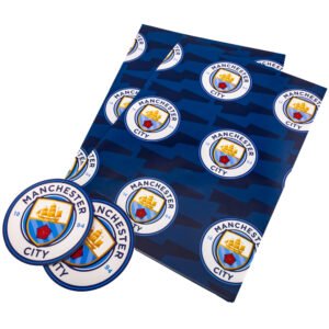 TM-03950-Manchester-City-FC-Text-Gift-Wrap Official Manchester City FC Text Gift Wrap