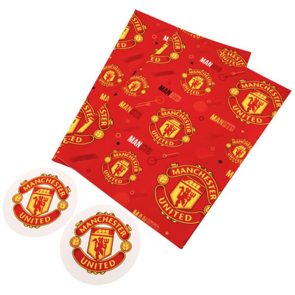 TM-03951-Manchester-United-FC-Text-Gift-Wrap-2 Official Manchester United FC Text Gift Wrap