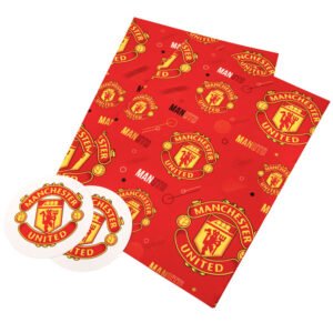 TM-03951-Manchester-United-FC-Text-Gift-Wrap Official Manchester United FC Text Gift Wrap