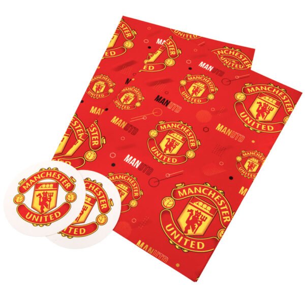 TM-03951-Manchester-United-FC-Text-Gift-Wrap Official Manchester United FC Text Gift Wrap