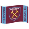 TM-03957-West-Ham-United-FC-Crest-Stripe-Flag Official West Ham United FC Crest Stripe Flag