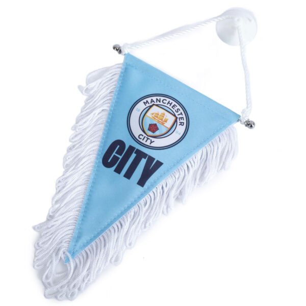 TM-03963-Manchester-City-FC-Triangular-Mini-Pennant-1 Official Manchester City FC Triangular Mini Pennant