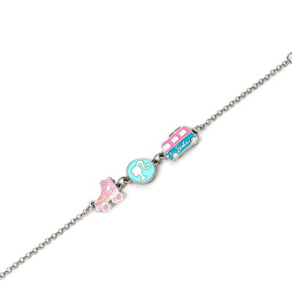TM-03999-Barbie-Charm-Bracelet-1 Official Barbie Silver Plated Charm Bracelet