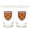 Official West Ham United FC 2pk Shot Glass Set