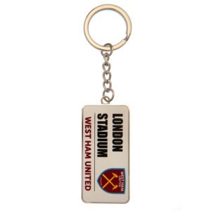 TM-04080-West-Ham-United-FC-Street-Sign-Keyring Official West Ham United FC Street Sign Keyring