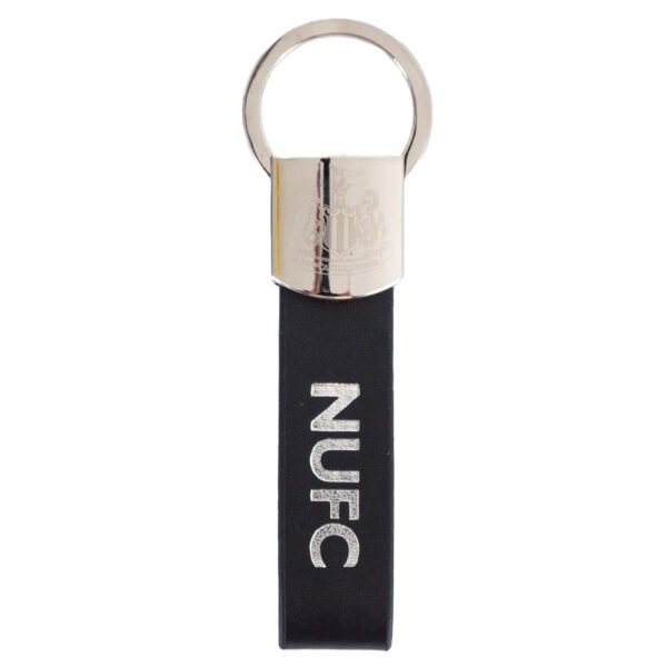 TM-04167-Newcastle-United-FC-Leather-Strap-Keyring Official Newcastle United FC Leather Strap Keyring