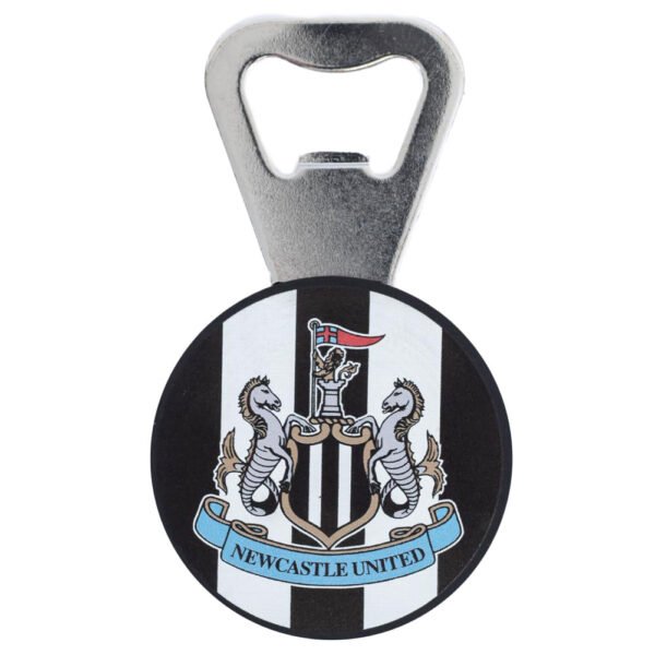 TM-04218-Newcastle-United-FC-Magnetic-Bottle-Opener-1 Official Newcastle United FC PVC Round Magnetic Bottle Opener