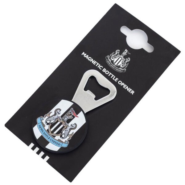TM-04218-Newcastle-United-FC-Magnetic-Bottle-Opener-2 Official Newcastle United FC PVC Round Magnetic Bottle Opener