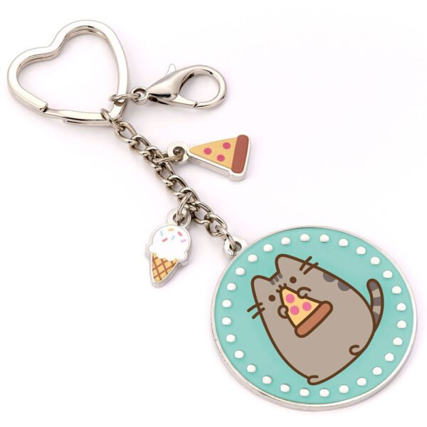 TM-04724-Pusheen-Charm-Keyring-Pizza Official Pusheen Charm Keyring Pizza