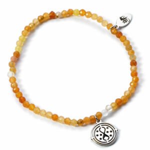 Official Harry Potter Stone Bracelet With Sterling Silver Time Turner Charm