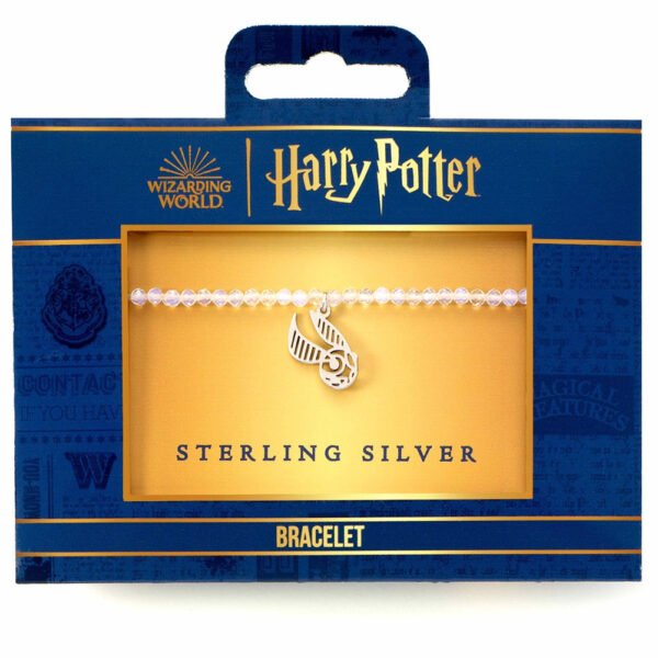 Official Harry Potter Stone Bracelet With Sterling Silver Golden Snitch Charm