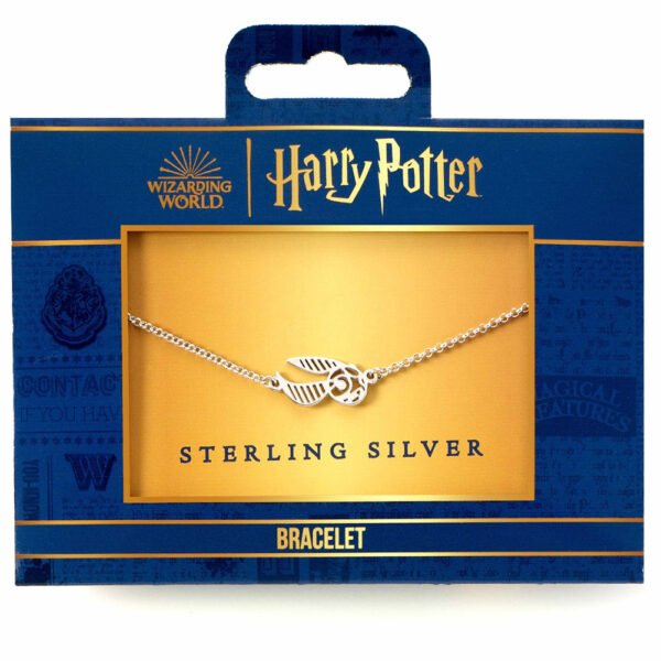 Official Harry Potter Sterling Silver Golden Snitch Charm Bracelet