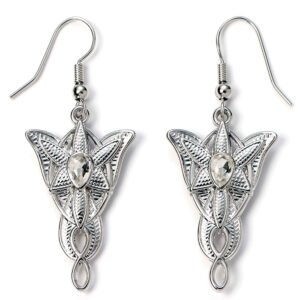 Official The Lord Of The Rings Silver Plated Evenstar Hook Earrings