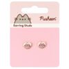 Official Pusheen Gold Plated Heart Stud Earrings
