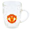 TM-04749-Manchester-United-FC-Glass-Tankard Official Manchester United FC Dimple Glass Tankard