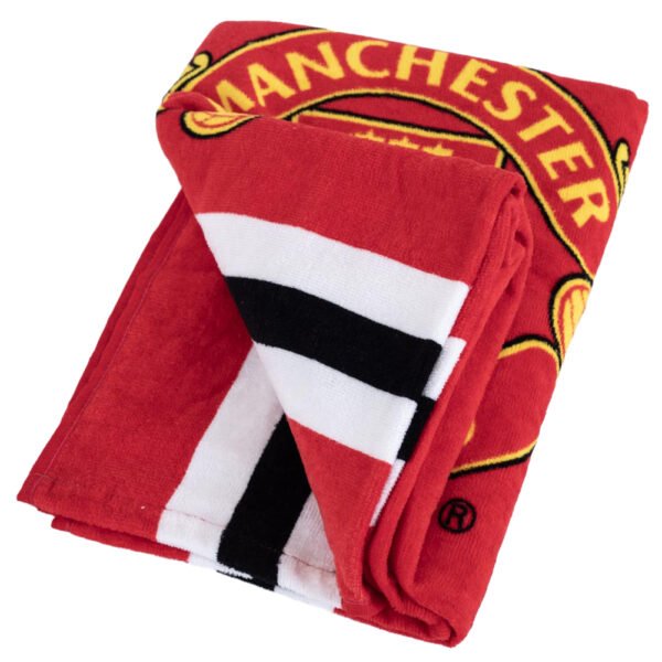 TM-04836-Manchester-United-FC-Core-Stripe-Towel-1 Official Manchester United FC Core Stripe Towel