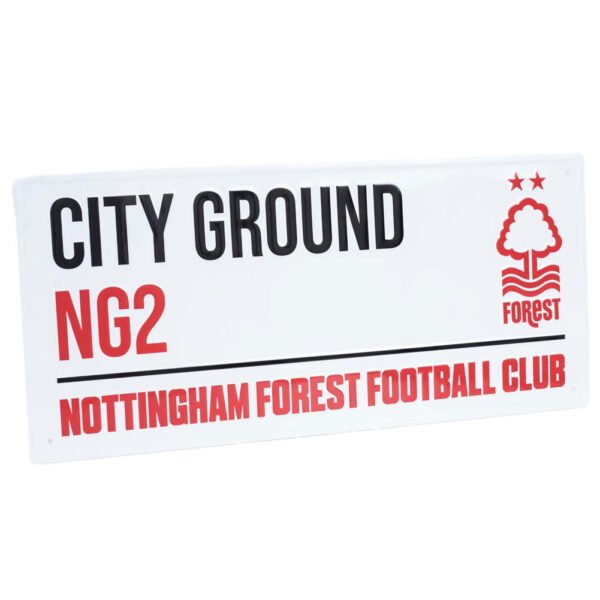 TM-04845-Nottingham-Forest-FC-White-Street-Sign-1 Official Nottingham Forest FC White Street Sign