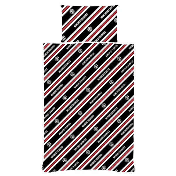 Official Manchester United FC Core Stripe Single Duvet Set