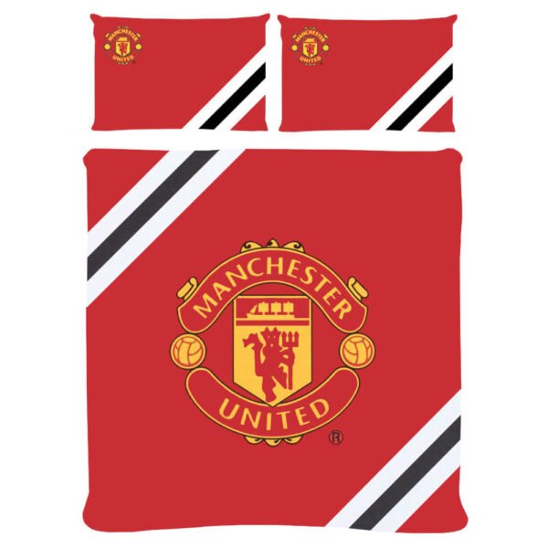 TM-04851-Manchester-United-FC-Core-Stripe-Double-Duvet-Set Official Manchester United FC Core Stripe Double Duvet Set