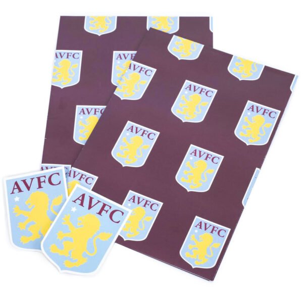 TM-04972-Aston-Villa-FC-Text-Gift-Wrap Official Aston Villa FC Text Gift Wrap