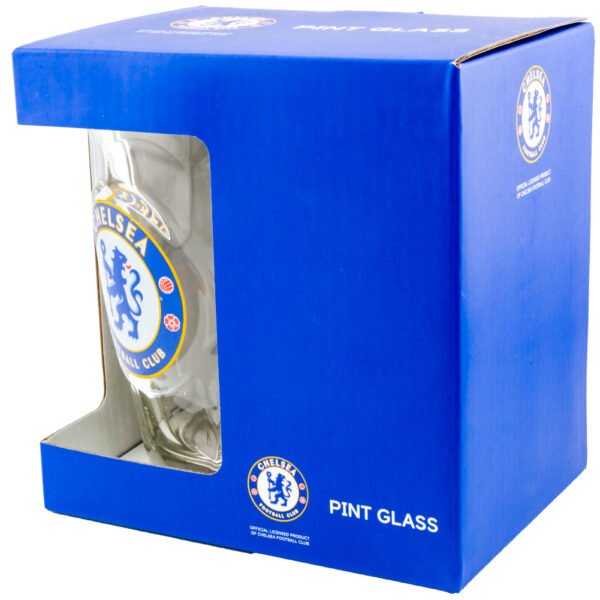 TM-04994-Chelsea-FC-Dimple-Glass-Tankard-1 Official Chelsea FC Dimple Glass Tankard