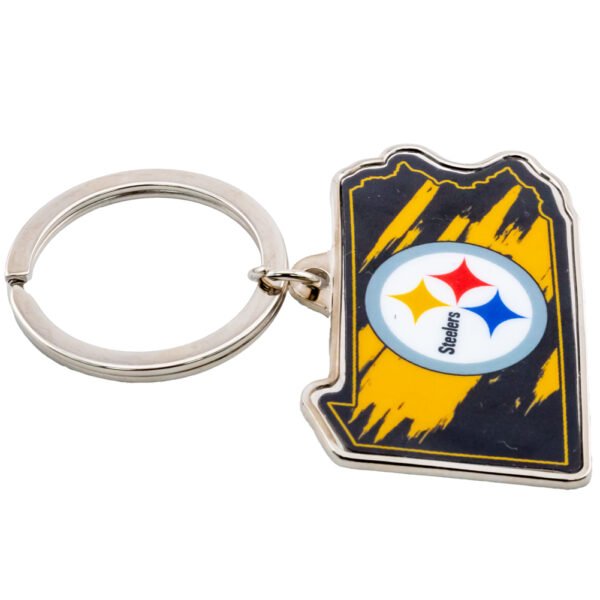 TM-05039-Pittsburgh-Steelers-State-Shape-Keyring-1 Official Pittsburgh Steelers State Shape Keyring