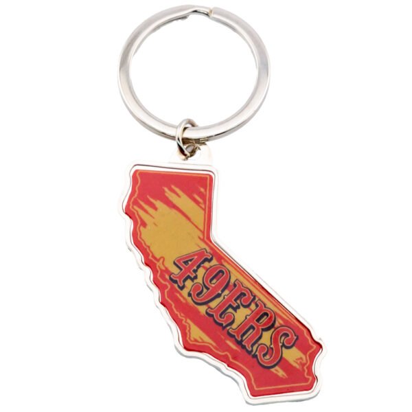 TM-05040-San-Francisco-49ers-State-Shape-Keyring Official San Francisco 49ers State Shape Keyring