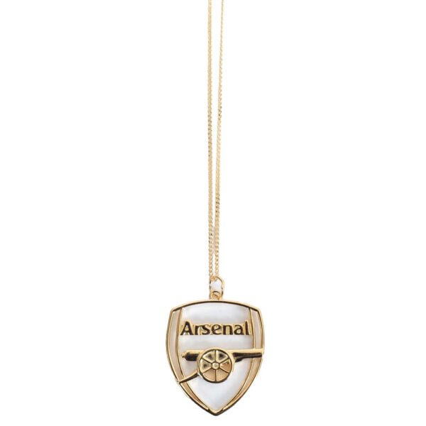 TM-05074-Arsenal-FC-18ct-Gold-Plated-on-Silver-Crest-Pendant-Chain-1 Official Arsenal FC 18ct Gold Plated on Silver Crest Pendant & Chain