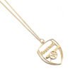 TM-05074-Arsenal-FC-18ct-Gold-Plated-on-Silver-Crest-Pendant-Chain Official Arsenal FC 18ct Gold Plated on Silver Crest Pendant & Chain