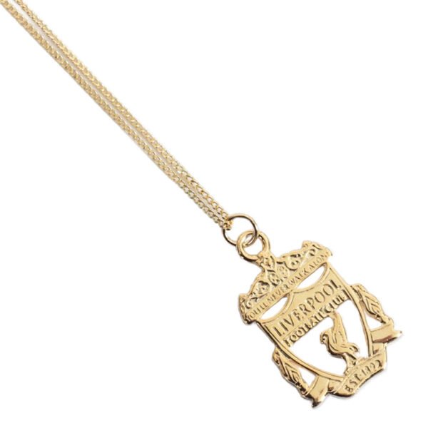 TM-05077-Liverpool-FC-18ct-Gold-Plated-on-Silver-Crest-Pendant-Chain Official Liverpool FC 18ct Gold Plated on Silver Crest Pendant & Chain