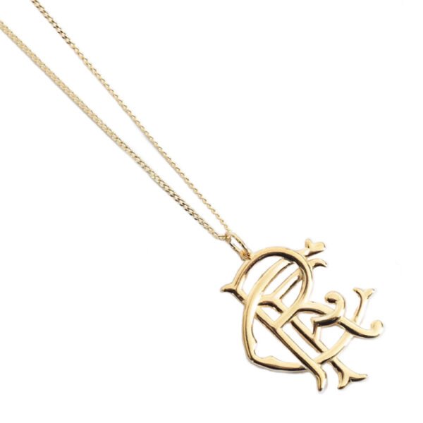 TM-05080-Rangers-FC-18ct-Gold-Plated-on-Silver-Pendant-Chain Official Rangers FC 18ct Gold Plated on Silver Pendant & Chain