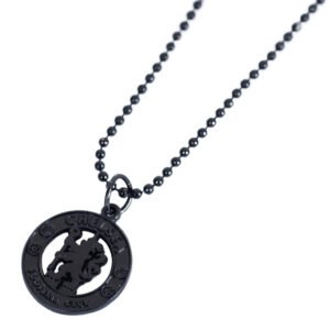 TM-05118-Chelsea-FC-Black-Plated-Pendant-Chain Official Chelsea FC Black Plated Pendant & Chain