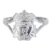 Official Liverpool FC Sterling Silver Split Shank Ring Large